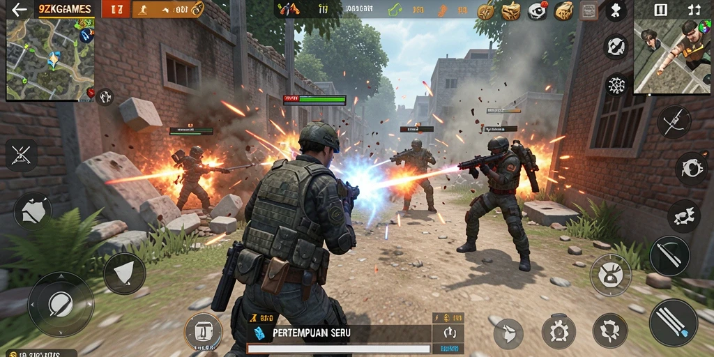 Gameplay seru dan intens dalam 9ZKGAMES di TPS.