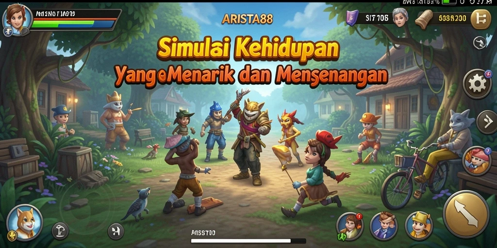 Tampilan gameplay menawan dari ARISTA88 dengan karakter dan lingkungan interaktif.