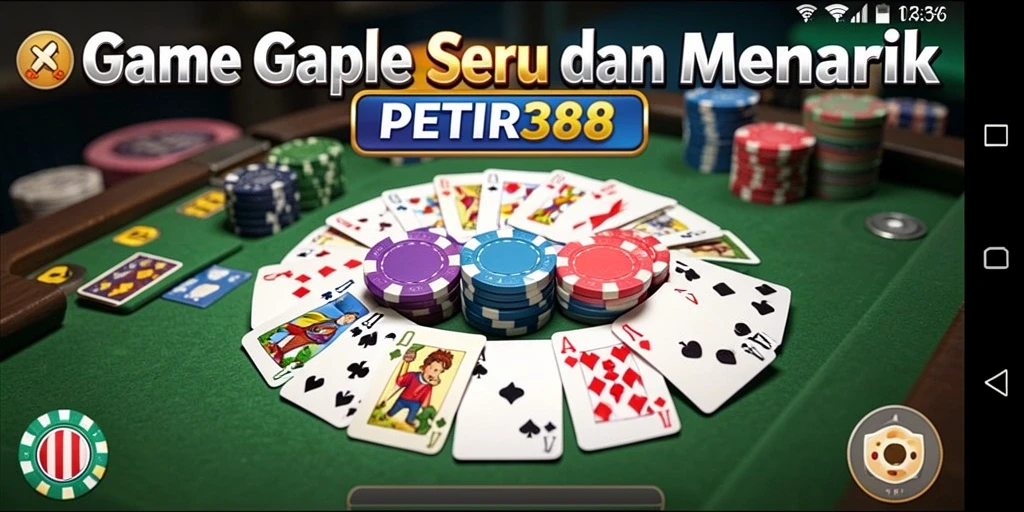 Tampilan menarik dan seru saat bermain Gaple di PETIR388.